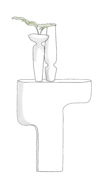 Esquisse design d’une commode imaginée par l’architecte Emmanuelle Neciolli